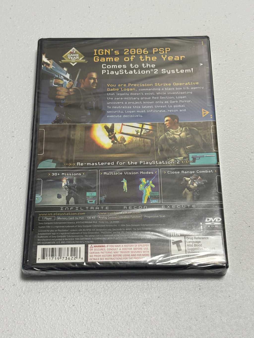 SonyPlaystation 2. Syphon Filter Dark Mirror. New