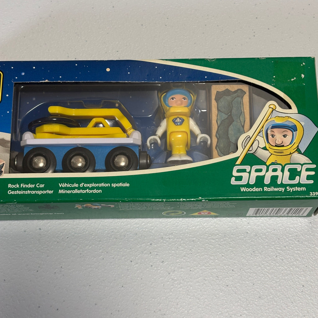 BRIO Space Wooden Railway System - Rock Finder Car - New